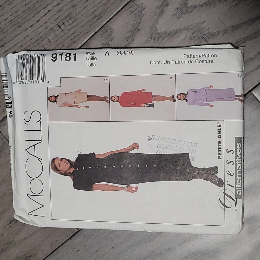 3/ $20 uncut sewing patterns